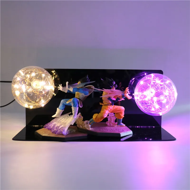 YP Dragon Ball Z 3D лампа детские фигурки DIY светодиодный Сон Гоку против Вегета аниме модель luminaria детский ночной Светильник для спальни - Испускаемый цвет: YP