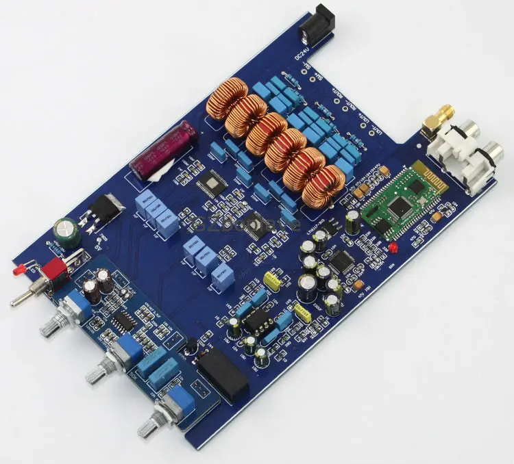 Бесплатная доставка Bluetooth усилитель мощности TPA3116 + AK4490 2 1 класса D 100 Вт 50 Цифровой