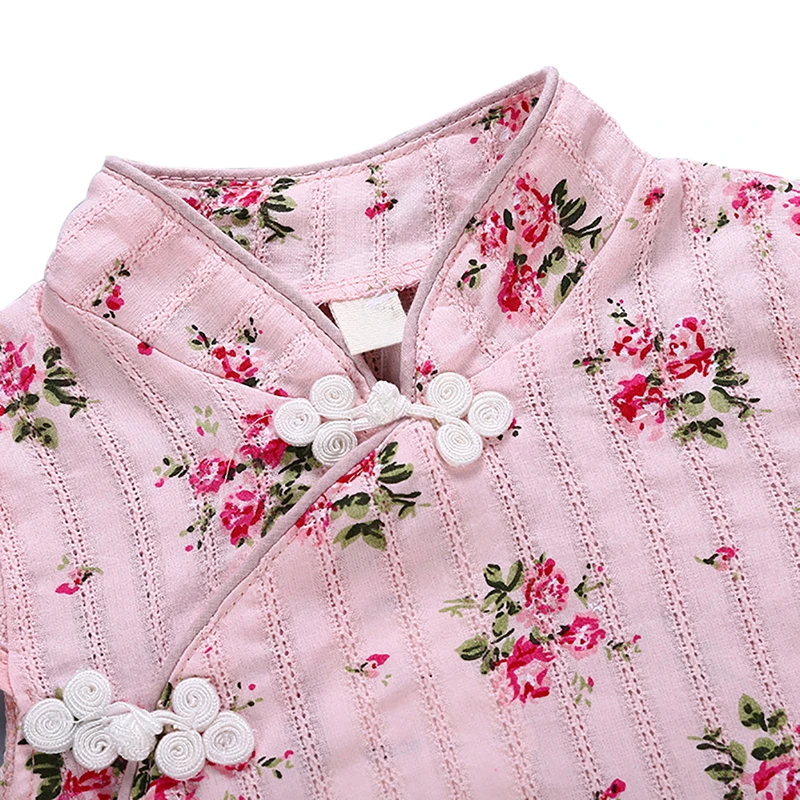 2019 New Baby Girl Clothes Summer Jumpsuit Cute Cheongsam Romper Photography Infant Floral Clothes|Ромперы| |