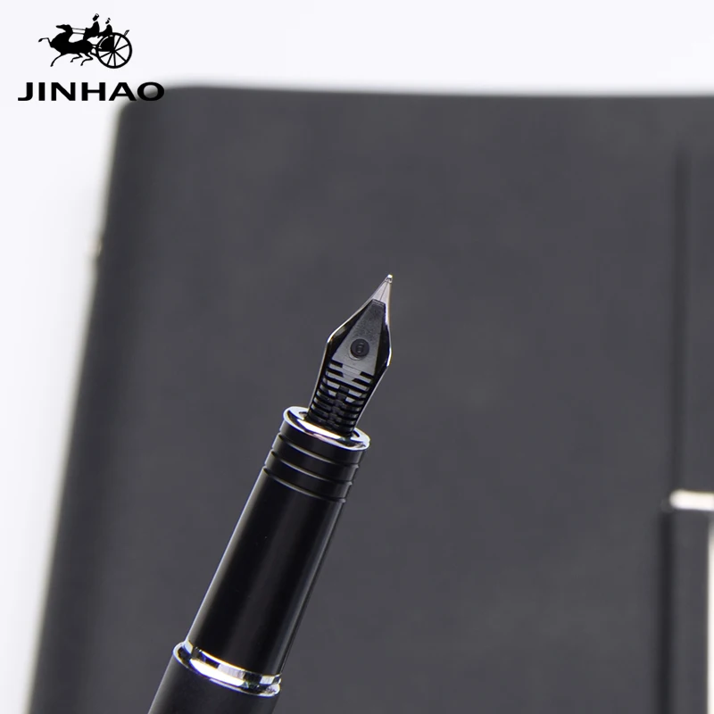 Роскошная перьевая ручка Jinhao, матовая, средняя, чернильная ручка, авторучка, высокое качество, Dolma Kalem, школьные, офисные, Подарочные канцелярские принадлежности