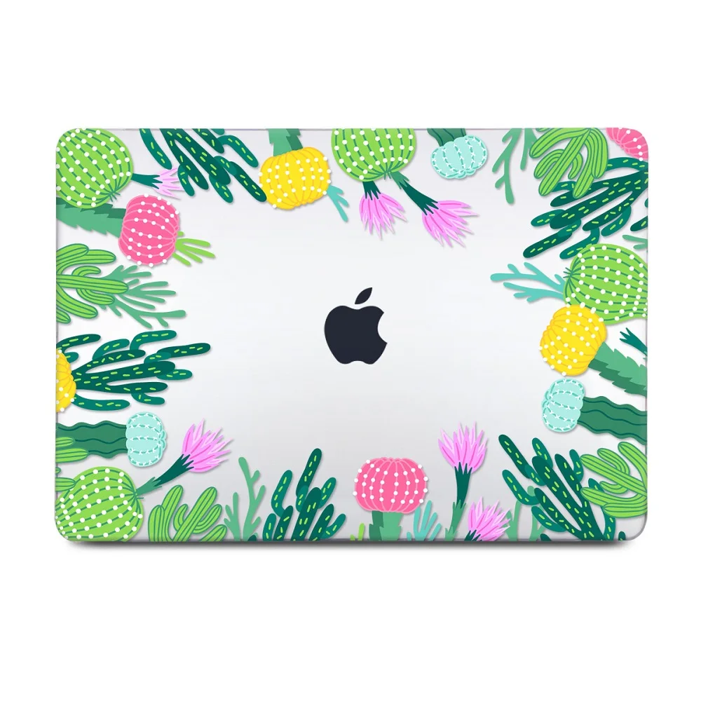 Прекрасный кактус Crystal Clear Твердый переплет чехол для ноутбука Macbook Air Pro Retina 11 12 13 15