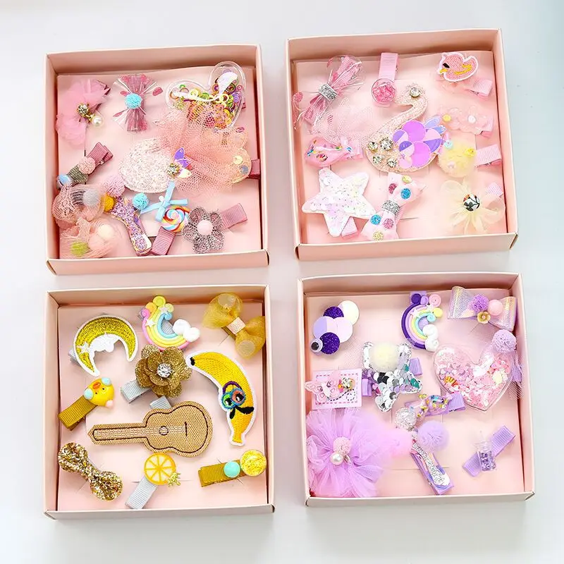 10 шт./компл. подарок детские заколки-бантики для волос девочек аксессуары милые