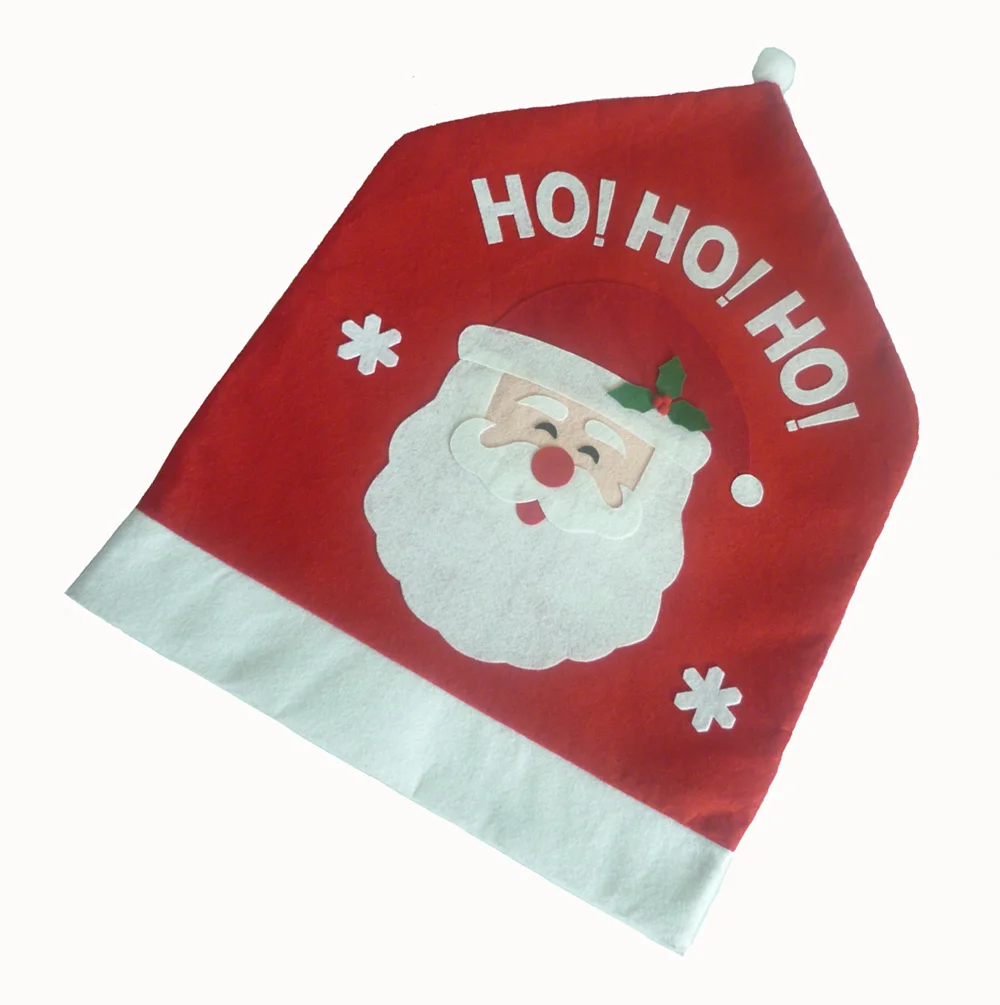 Christmas Santa Clause Chair Cover Red Hat Back Dinner Table Party Weihnachten Dekoration 66X47 cm | Дом и сад