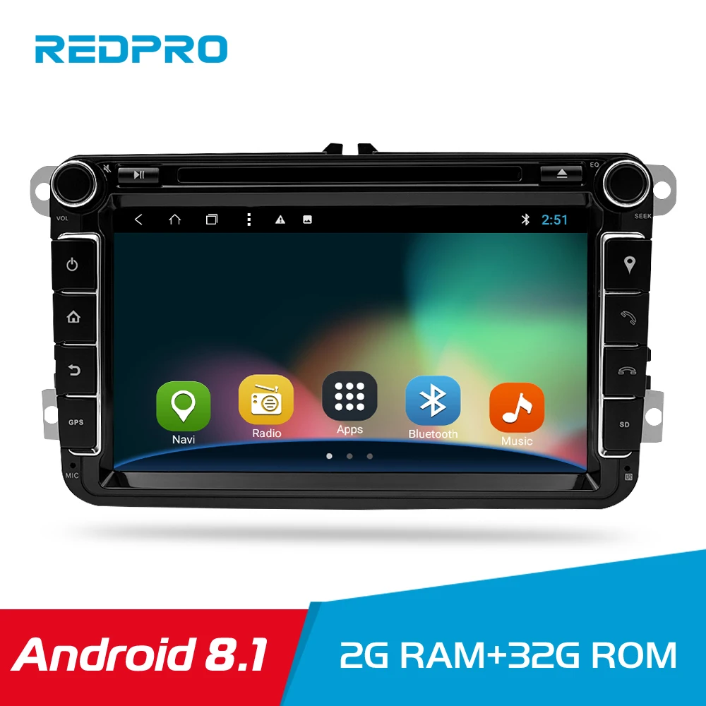 Android 8 1 автомобильный DVD gps стерео плеер аудио мультимедиа для VW/Skoda/Golf/Polo/seat AUX Rds