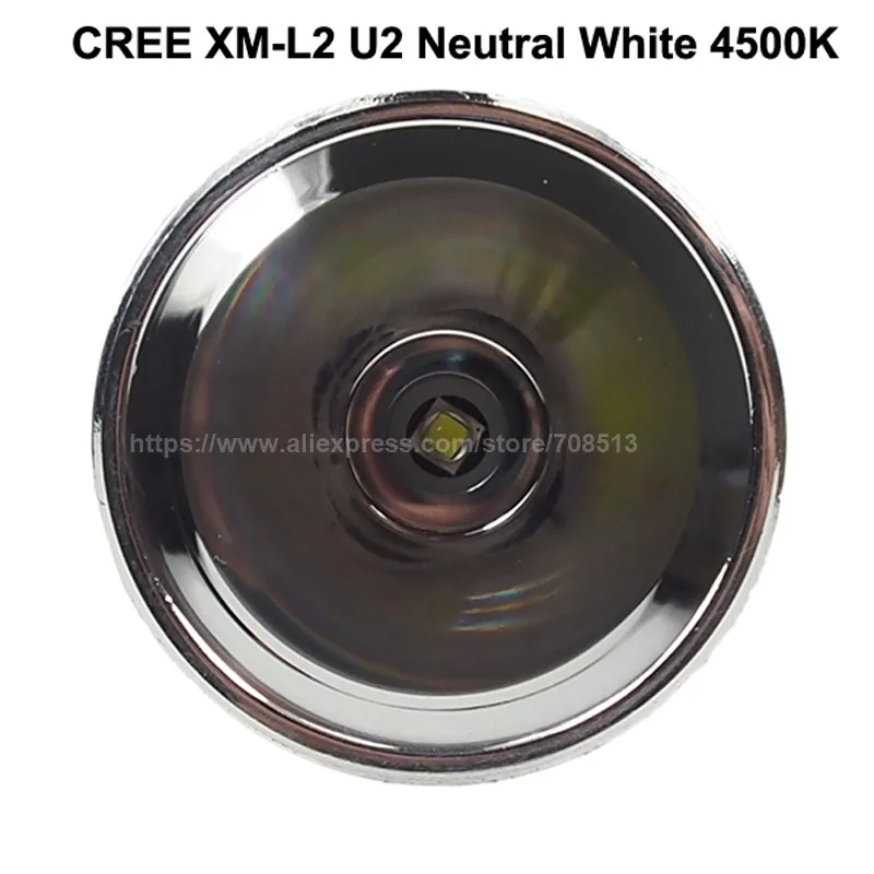 Cree XM-L2 U3 белый 6500 K/нейтральный белый 4500K 1000 люмен 8,4 V светодиодный Drop-in для TrustFire T1/TR-500 фонарик(диаметр. 53 мм