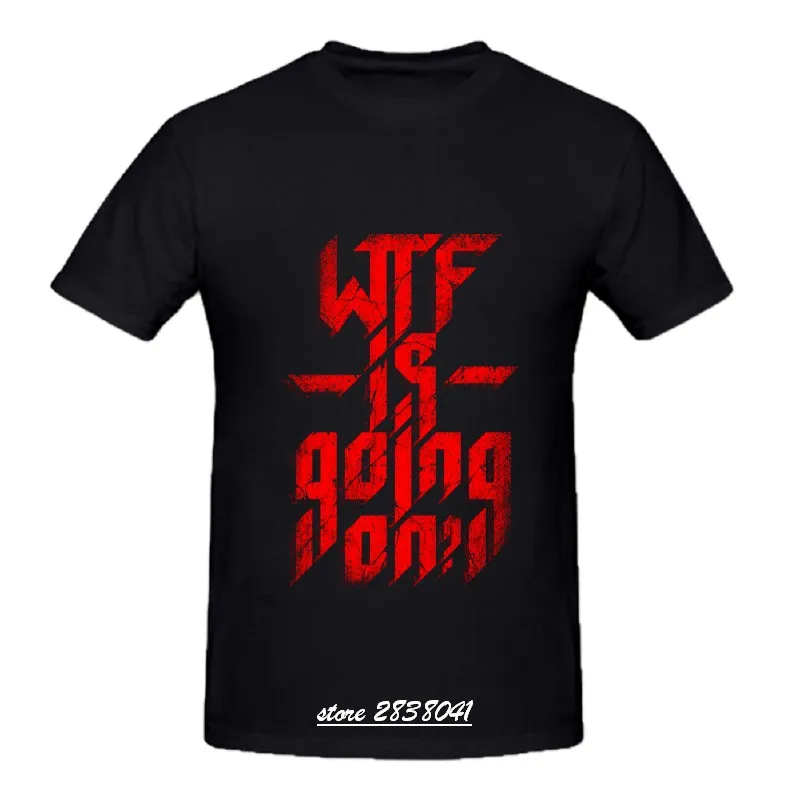 Rttmall Лето Harajuku Письмо печати Футболка короткий рукав WTF происходит моды Camiseta Для