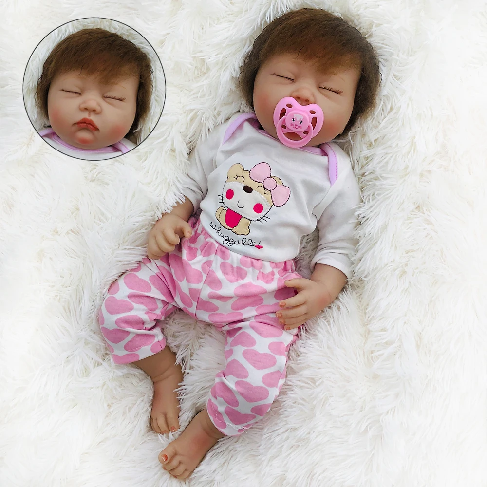 OtardDolls 21 дюймов силиконовые Reborn Детские куклы спящие девочки детские живые мягкие игрушки для букетов куклы Bebe Reborn игрушки
