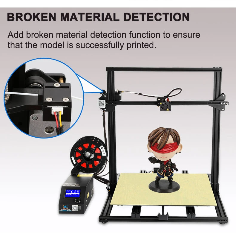CREALITY 3D CR-10S CR-10 S4 CR-10 S5 CR-10 опционально, Dua Z Rod FilamentDetect Resume power Off опционально 3d принтер DIY Kit