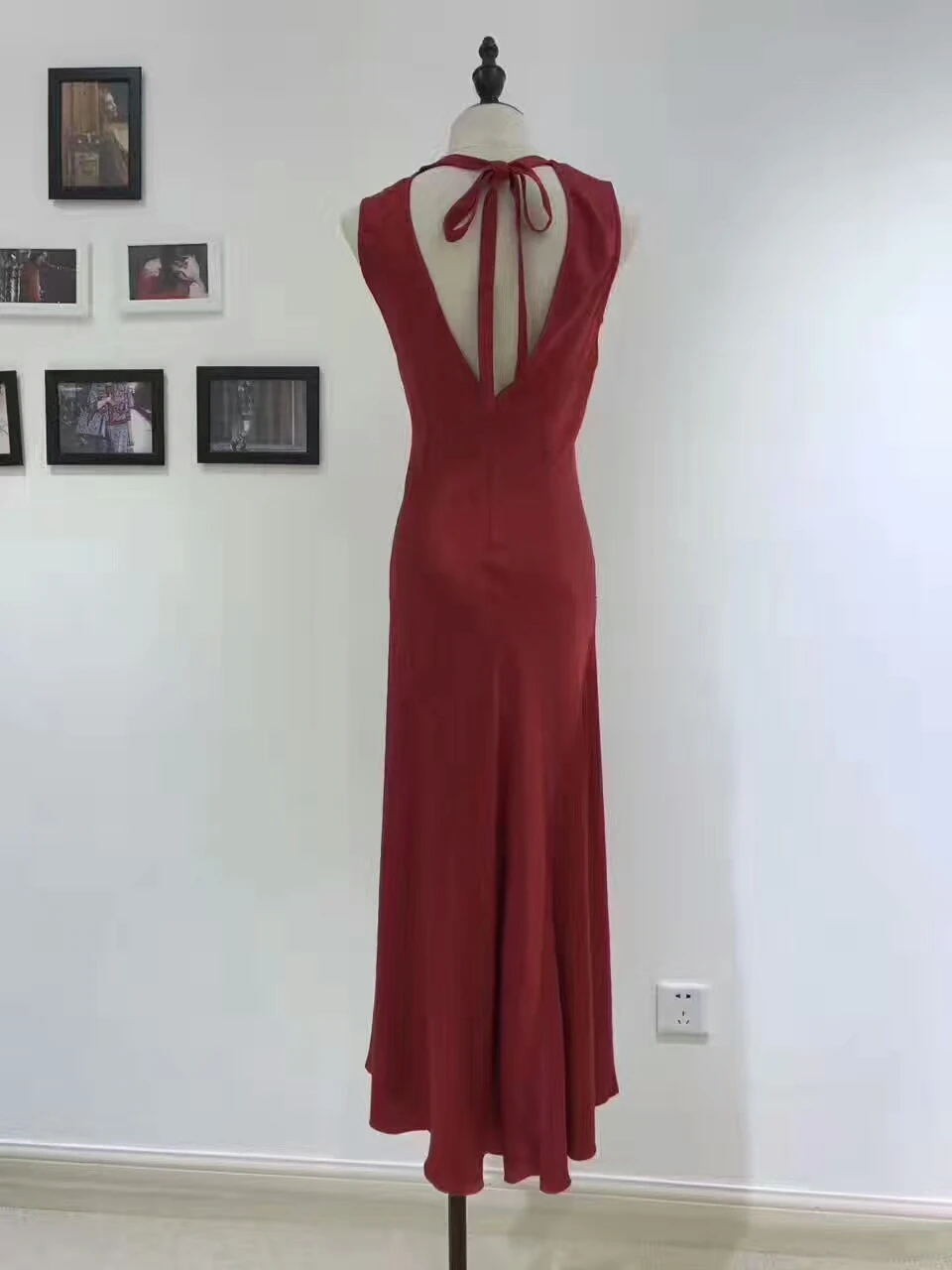 Роскошное платье макси из 100% шелка потрясающее тонкое вечернее женское ete 2017 vestidos