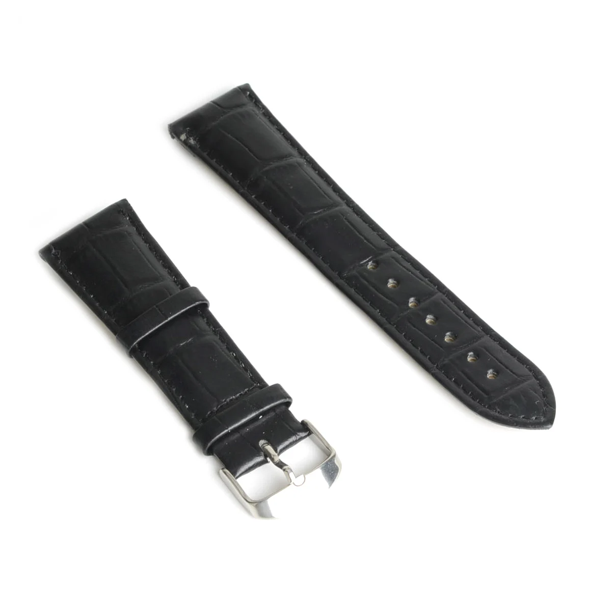 24 мм унисекс часы из натуральной кожи ремешок браслет черный модный SB0502 |