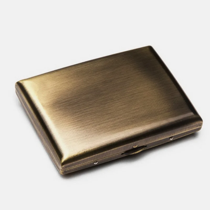 Exquisite Bronze Wire Drawing 20 Metal Iron Clip Gift Box Cigarette Case | Accessories