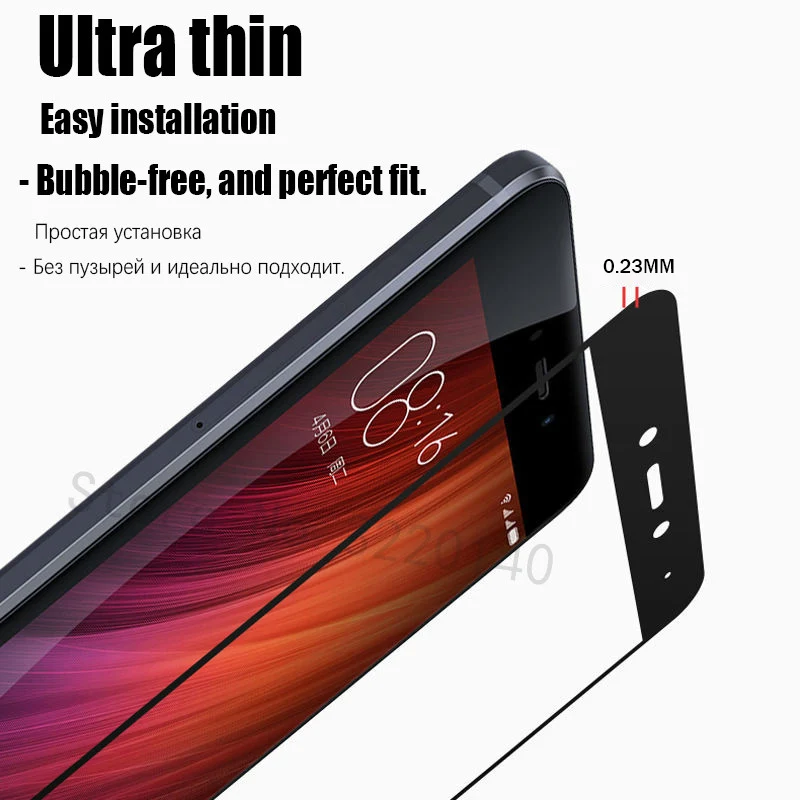 Полное покрытие закаленное стекло для Xiaomi Redmi 4 4X 4A 4Pro Prime 9H Защитная пленка Note Pro |