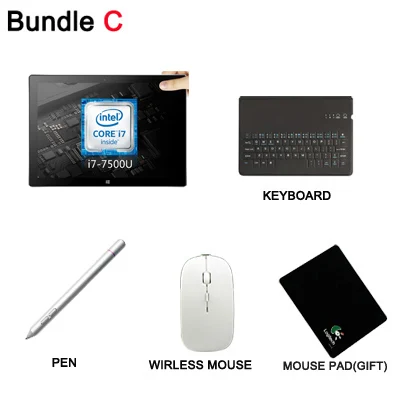 Bundle C VOYO VBOOK i7 Plus 12,6 ''ips 2880*1920 Windows 10 планшетный ПК Intel 7th CoRE i7-7500U 2,7-3,5 ГГц 8 Гб DDR4 256 ГБ SSD - Комплект: Bundle C