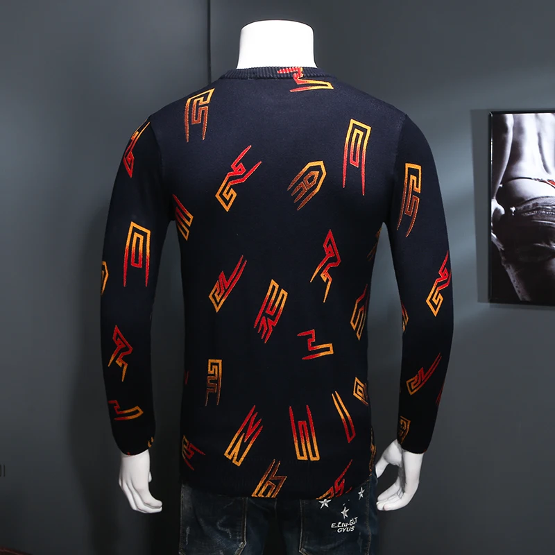 Зима 2016 новый стиль мужская одежда Толстый модный мужской свитер с круглым