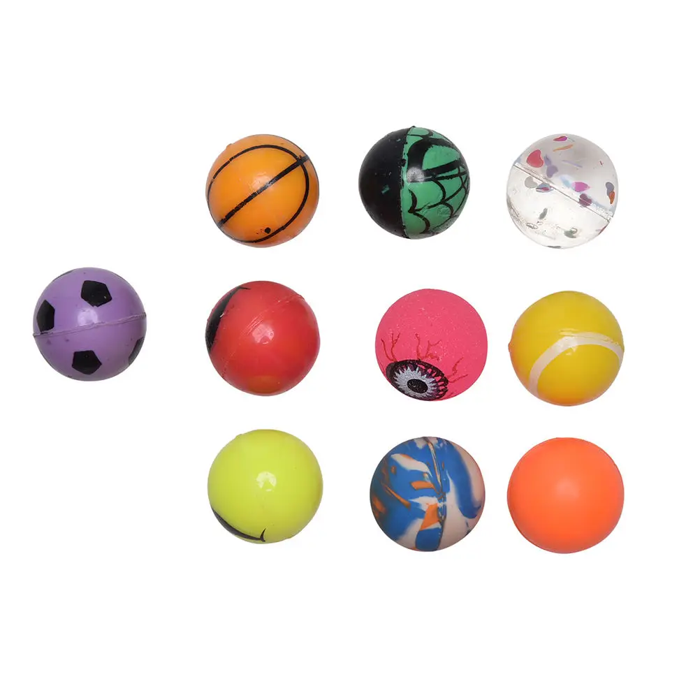 

10pcs/lot Toy Ball Mixed Bouncy Ball Child Elastic Rubber Ball Children Kids Of Pinball Bouncy Toys