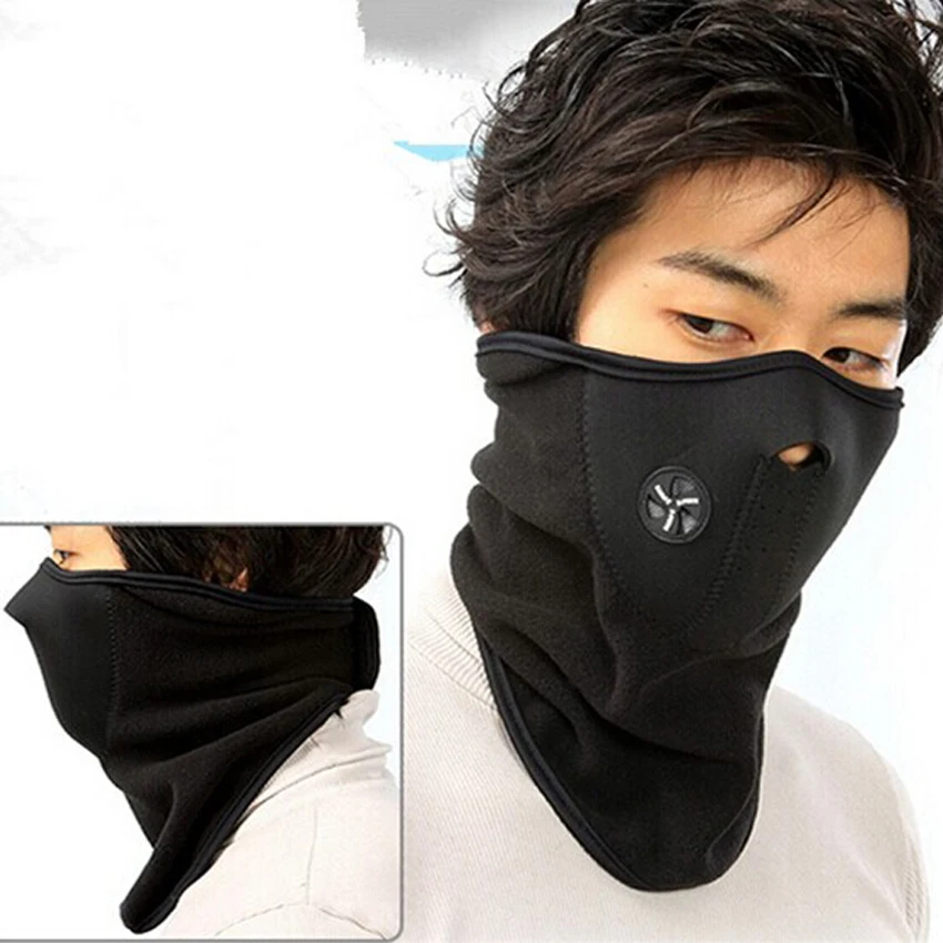 Велосипедная мотоциклетная флисовая полумаска для лица Bicyle зимняя
