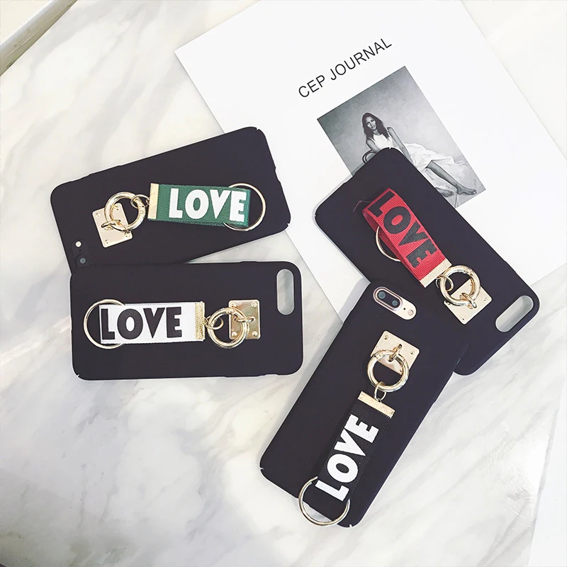 Love Strap Phone Case for iPhone 7 7Plus Luxury Capa 6 6s 6Plus 6sPlus Grip Cases |