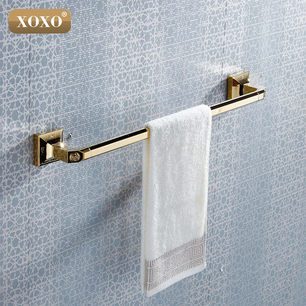 Настенный золотистый латунный одинарный крючок для полотенец XOXO художественный