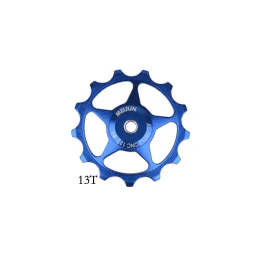 13T blue 2 шт. 11 зуб MTB горный велосипед задний переключатель Запчасти ЧПУ Алюминиевый сплав 11 Т 13 т направляющее колесо натяжной шкив Jockey колесо - Цвет: 13T blue