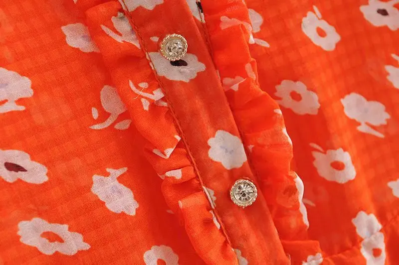 Г. новые женские винтажные цветочный vestidos печати Повседневная складчатая одежда женские элегантные Круглая горловина с коротким рукавом chic вечернее платье DS1984