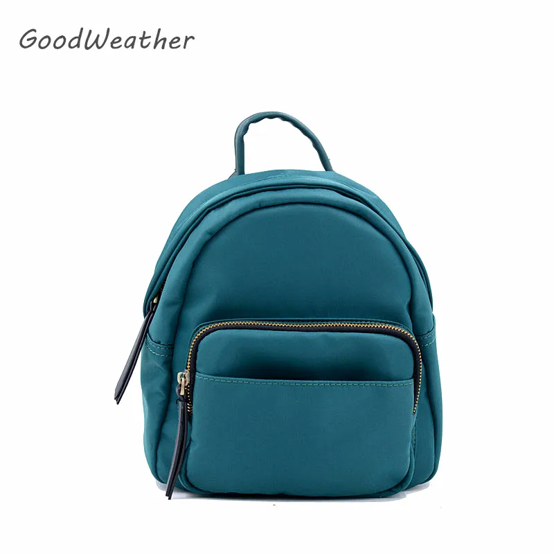 

Casual small red nylon backpack high quality waterproof travel backpacks ladies shoulder bag with PU leather belt 3colors