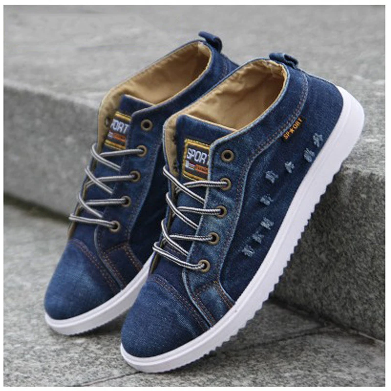 TRAANO Men Shoes Casual Sneakers Fashion Denim Man Canvas 2019 Summer Breathable Plimsolls Footwear Men's Flats CC-046-2 | Обувь