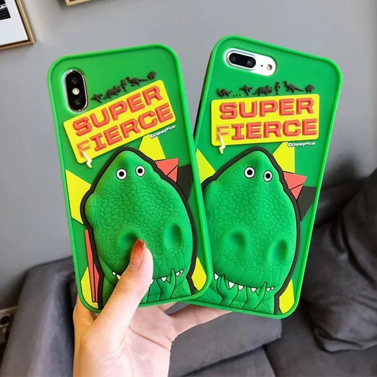 Чехол для мобильного телефона с динозавром iphoneX oppoR17 вогнутая и выпуклая ручка Apple