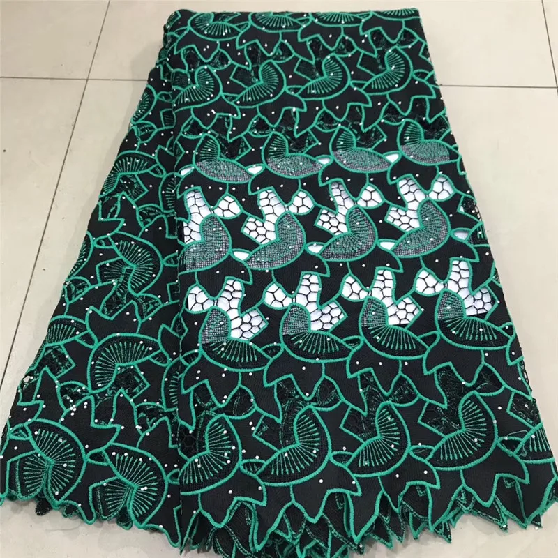 Новинка 2019 африканская кружевная ткань высокого качества зеленое кружево гипюр