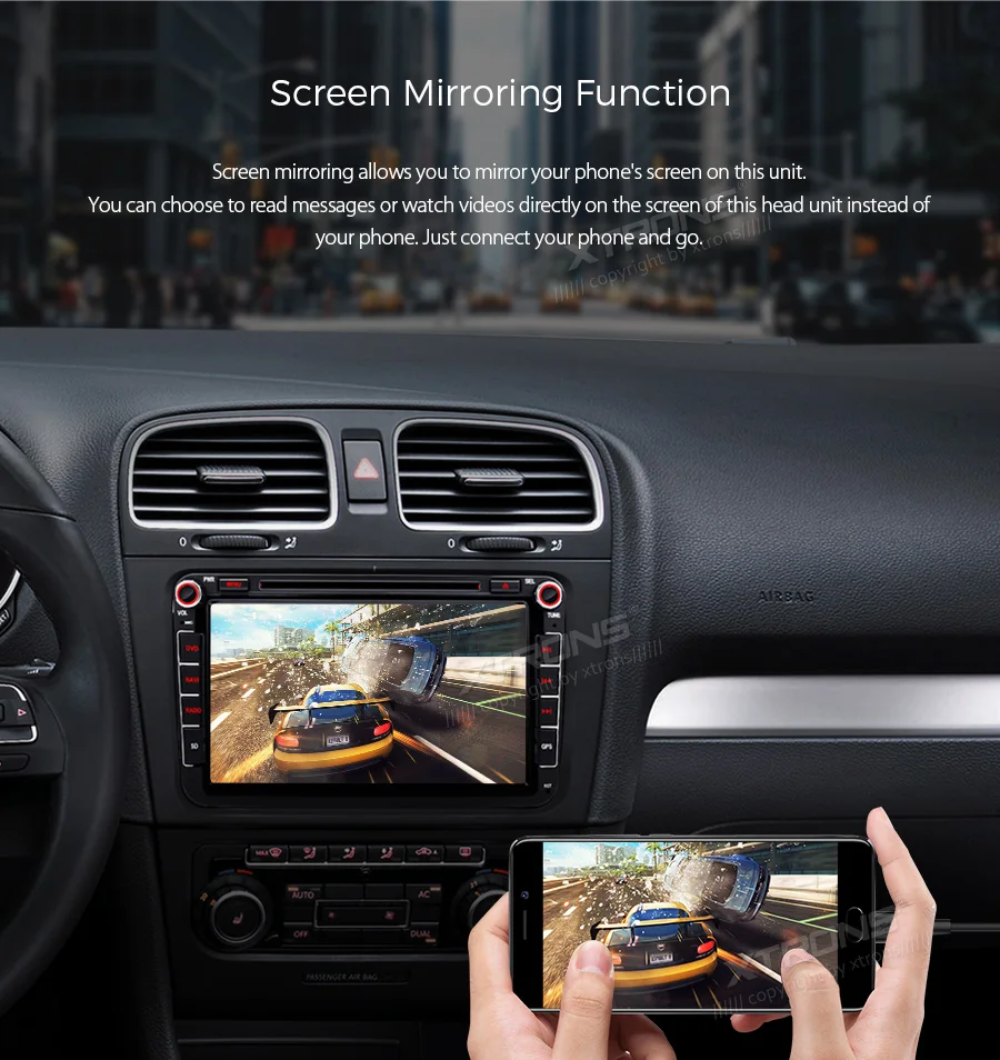 XTRONS " Android 8,1 автомобильный dvd-плеер gps для VW VOLKSWAGEN AMAROK Beetle Bora Caddy для сиденья для SKODA