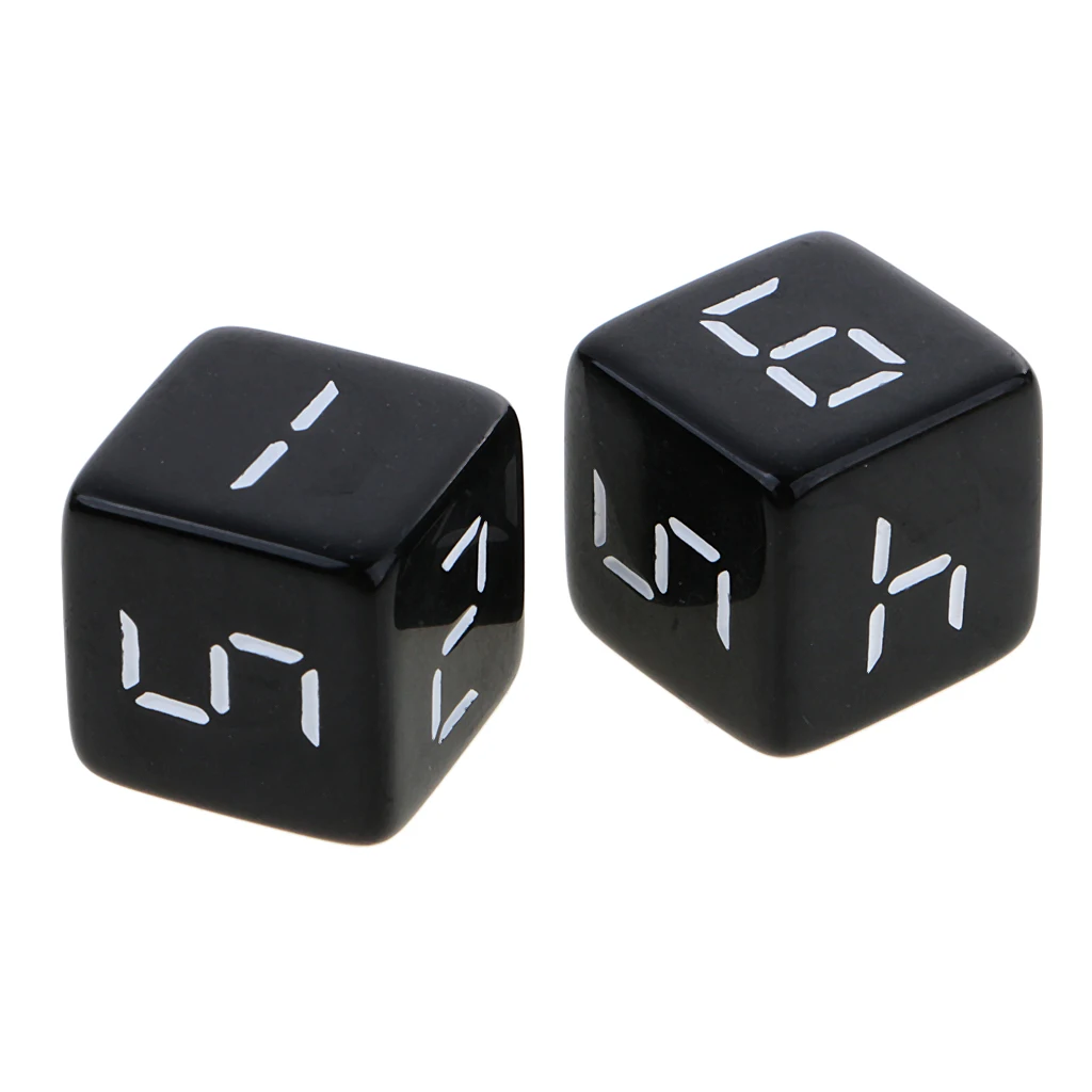 MagiDeal 10 шт./лот D6 игральные кости шестисторонний черный с белыми цифрами для друзей вечерние доски для паба клуба ролевые игры 16 мм