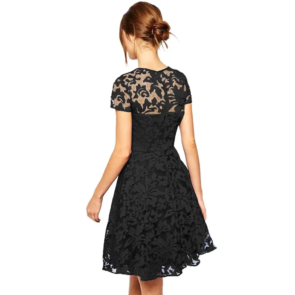 2019 летнее сексуальное кружевное короткое платье с подкладкой Abito in pizzo Vestido de encaje