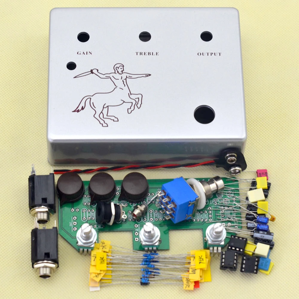 DIY klon centaure Серебряная Педаль Эффекта овердрайв все наборы педаль для гитары с 1590BB