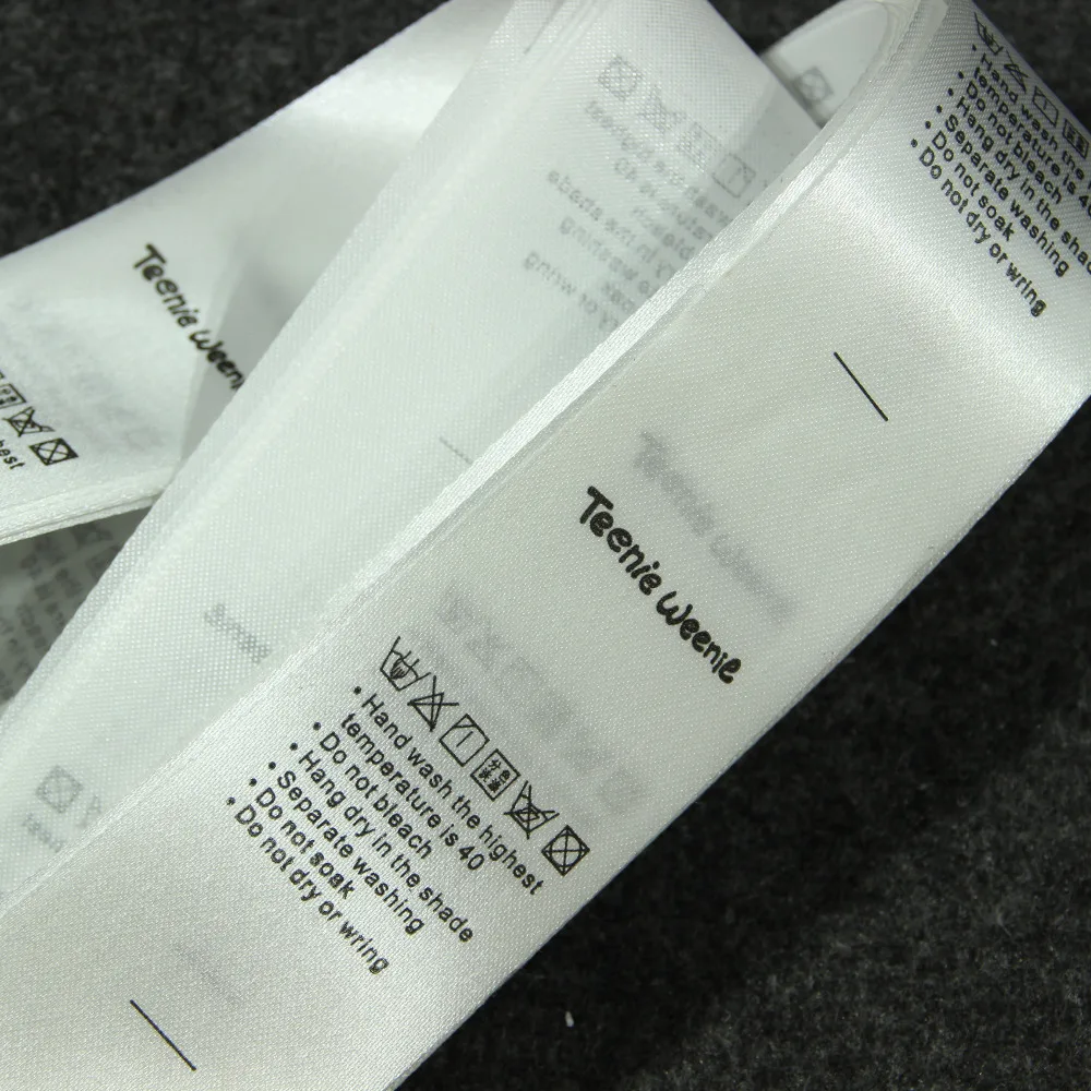 Атласная лента с индивидуальным логотипом/этикетка по уходу за