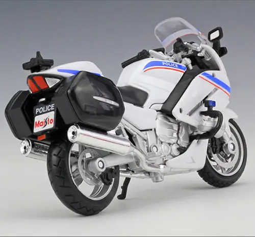 1:18 Модель мотоцикла белый Yamaha FJR 1300A полицейский гоночный мото литой мотоцикл