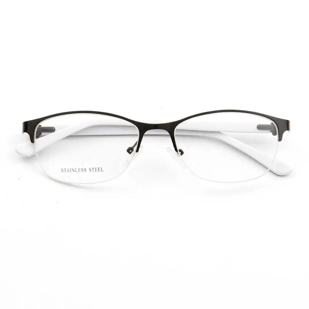 

YOUTOP Women's Round Myopia Anti-blue Ray Frame Men's Fashion Rectangle Eyeglasses Striped Stainless Steel Eyewear 2802