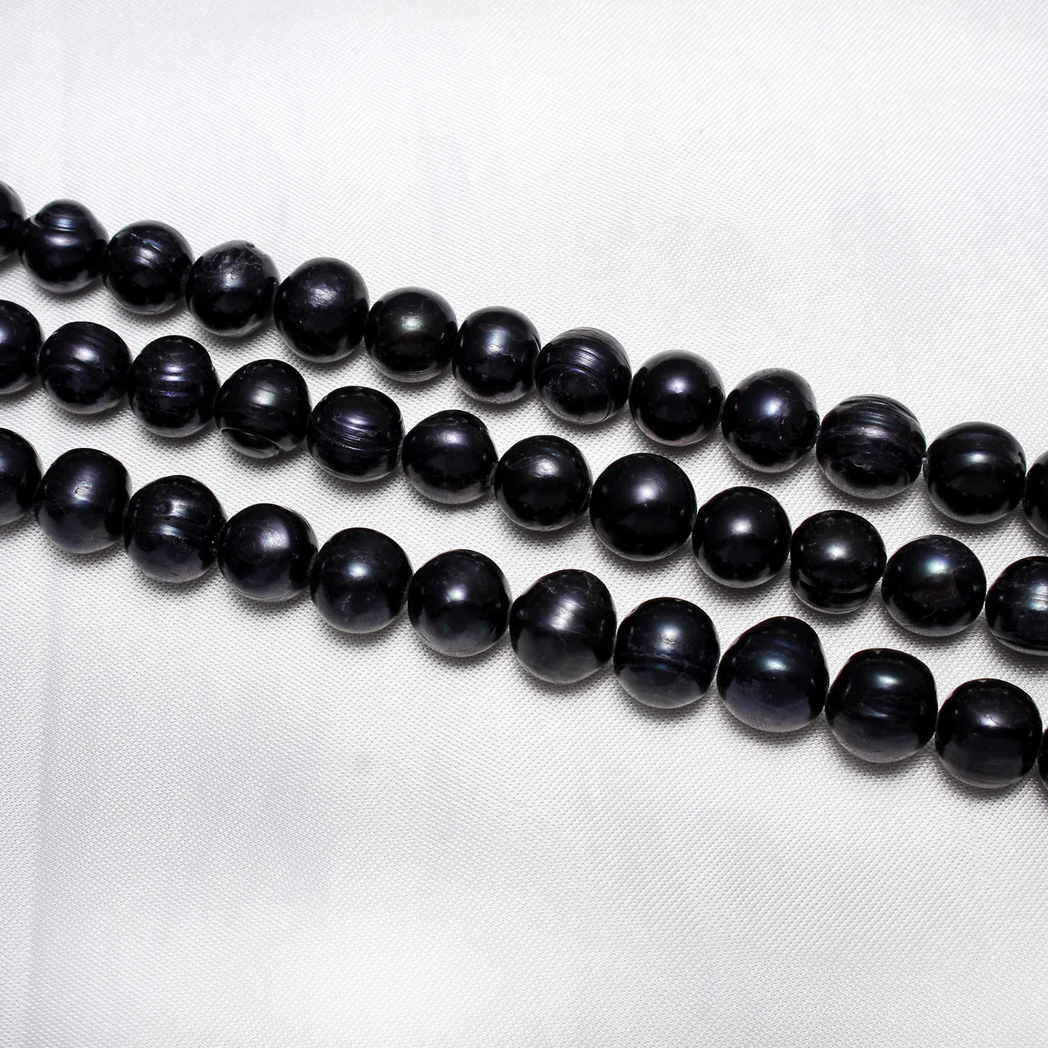 11-12mm Cultured Potato Freshwater Pearl Beads For Diy Necklace Bracelat Jewelry Making Dyed Black Approx 0.8mm 15 Inch Strand | Украшения
