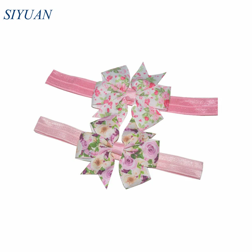 40 шт./лот в продаже DIY Grosgrain лента-ободок с бантиком для детей Хэллоуин/Новогодняя
