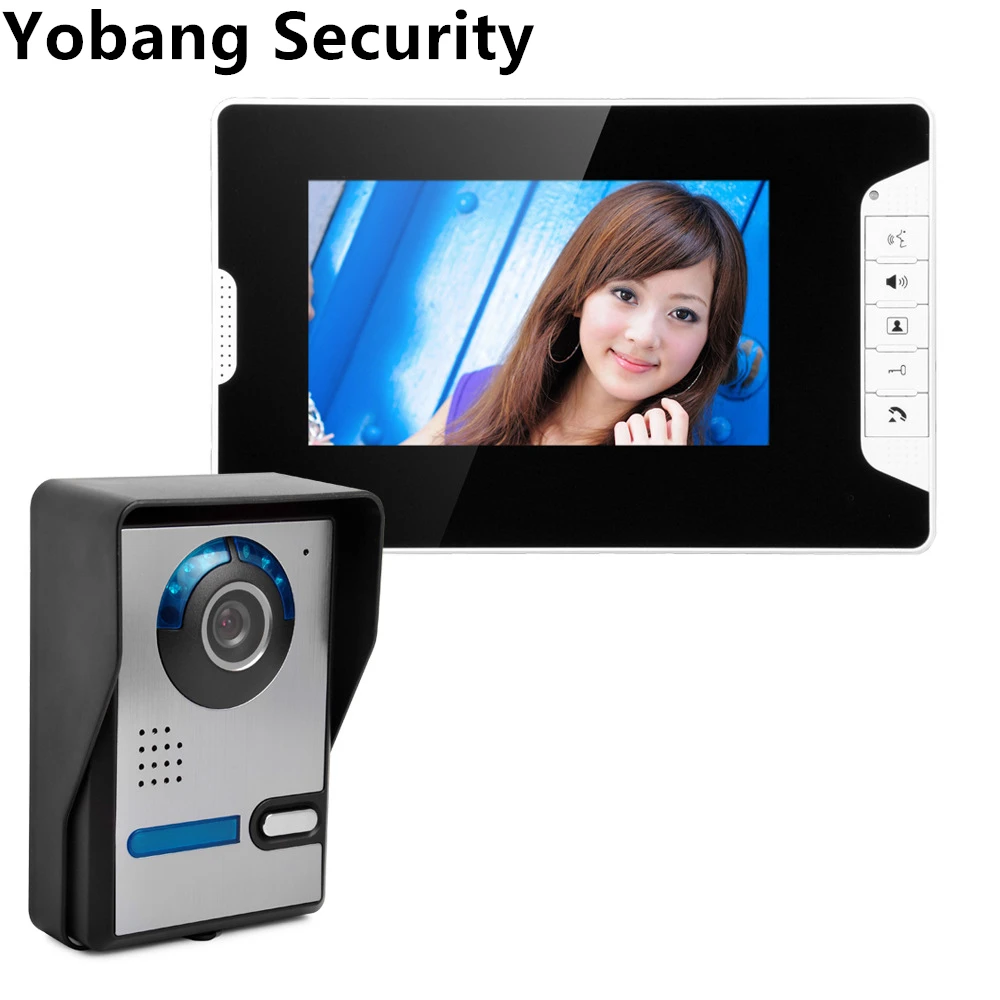 

Yobang Security freeship 7"Video Color Monitor Kit The Door Video Phone The Doorbell Intercom bell Doorbell Night Vision Camera