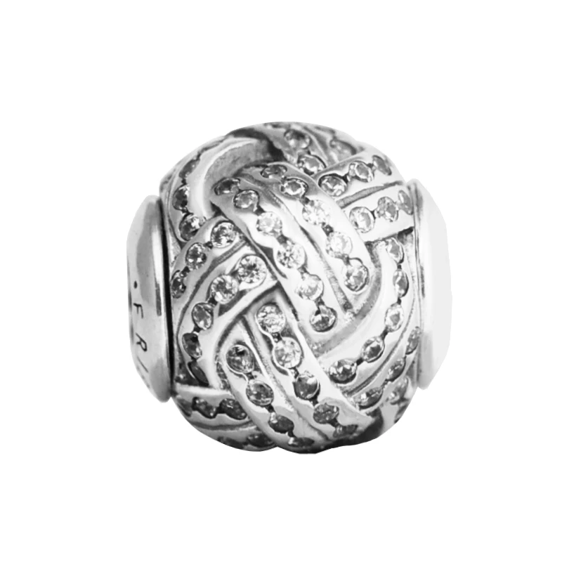 Подходит для Pandora амулеты эссенция Браслеты Дружба бусины 100% 925 пробы серебряные