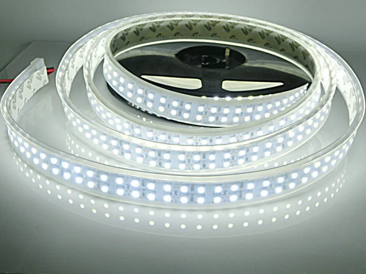 Супер яркая двухрядная DC12V SMD 3528 Светодиодная лента 1200LED 240 светодиодов/м 5 м/лот IP67