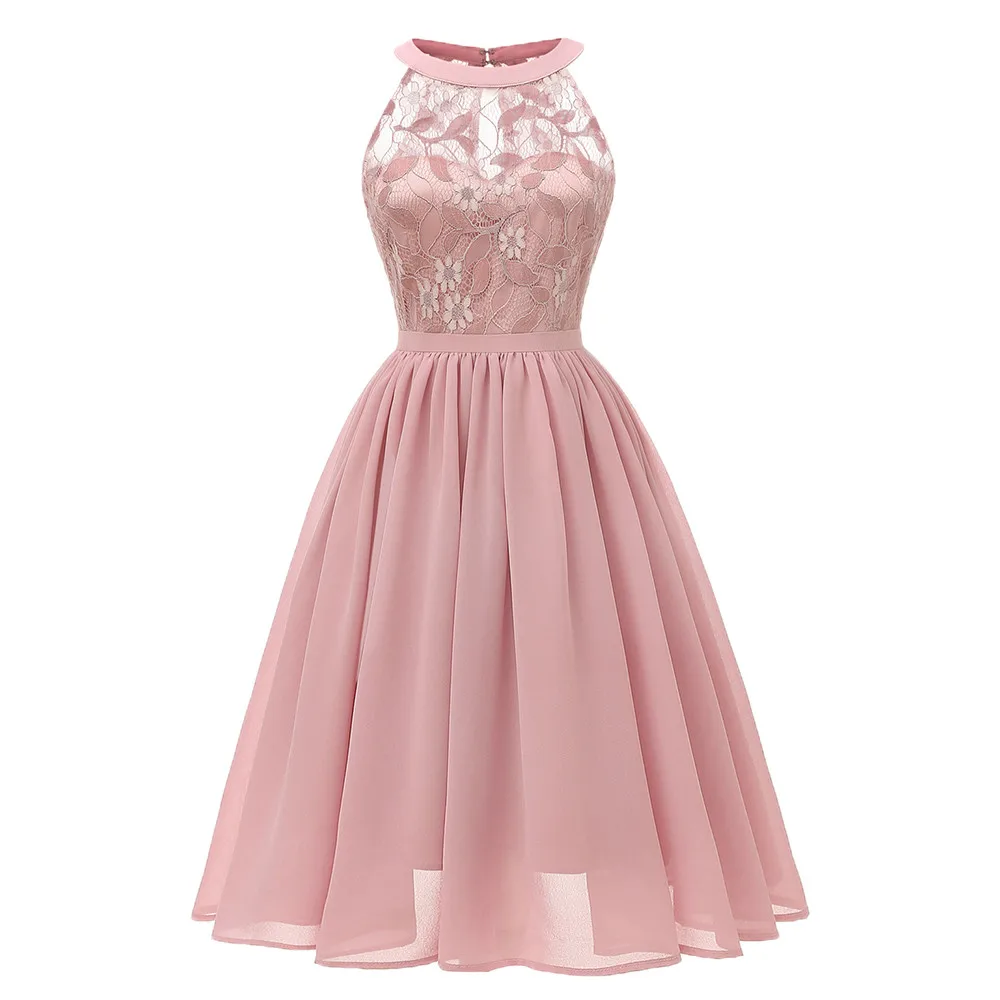 Женское винтажное кружевное платье без рукавов элегантные летние платья для