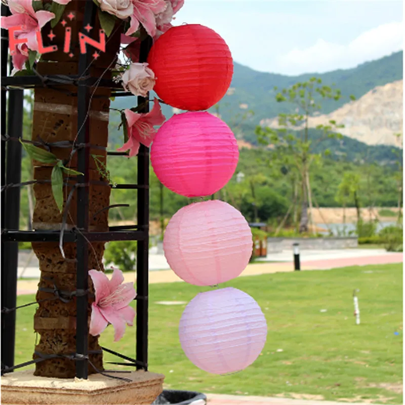 Много размеров 1 шт Круглые Китайские бумажные фонарики Lampion День рождения