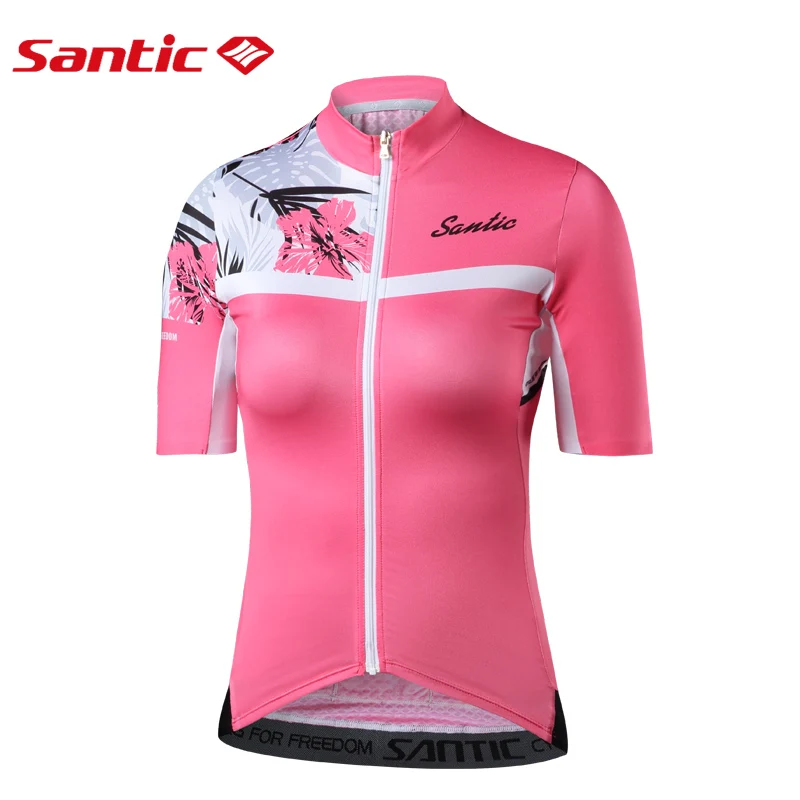 Santic женский короткий Джерси для велоспорта Pro Fit Женский дорожный MTB велосипед с