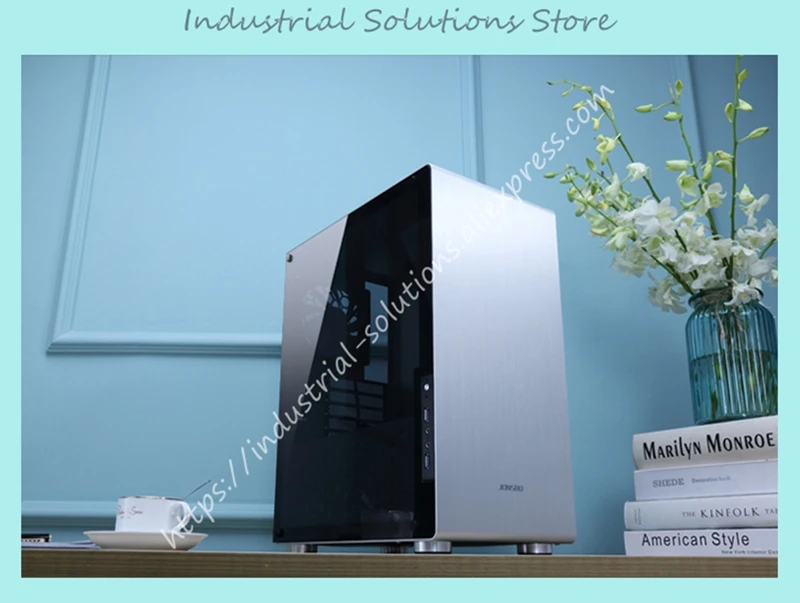 Чехол U4 блок питания ATX Алюминий шасси толщиной 5 мм закаленное стекло боковые панели компьютера