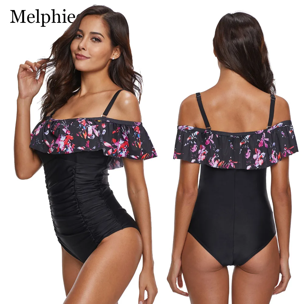 Цельный купальник боди Женский Монокини 2019 комплект бикини с оборками плюс