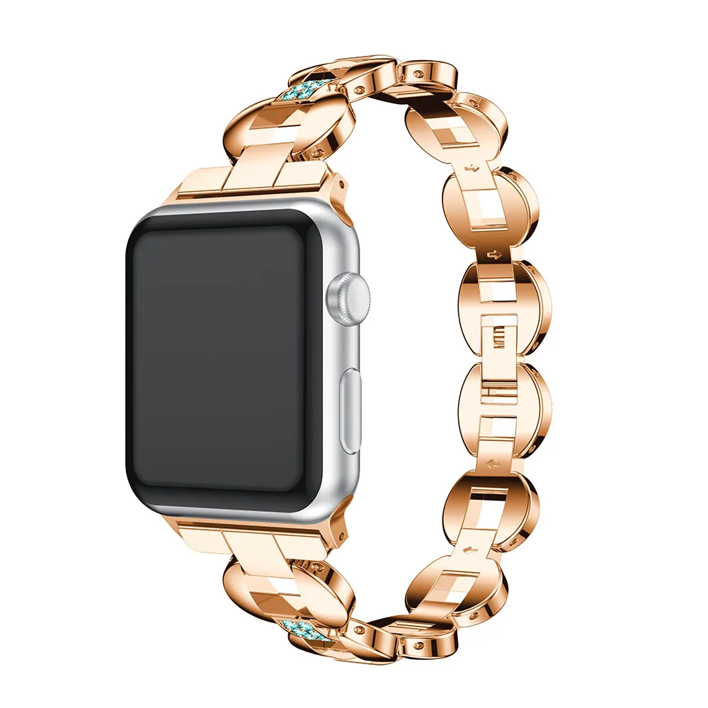 Стальной ремешок для часов Apple Watch Series 4 1 3 2 ремешок стальной ремешок для iWatch 42 38 40 44 мм Ремешки для наручных часов из нержавеющей стали