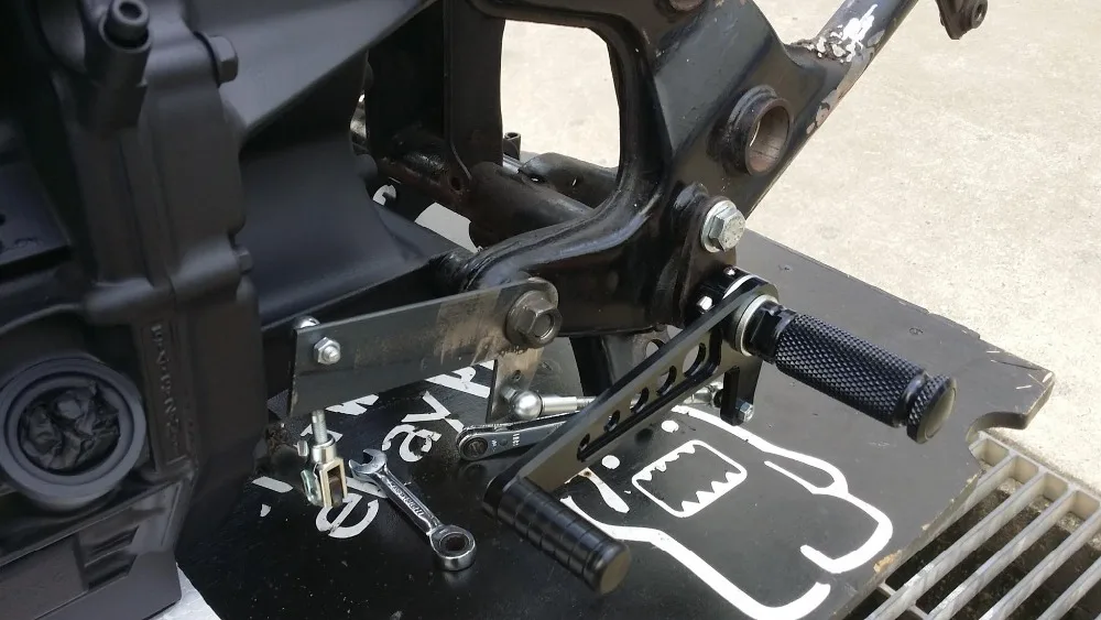 BIKINGBOY универсальные подножки для кафе Yamaha RD350 RD 350 73 74 75 XS650 XS 650 70 83 V twin 920 81 82 83|foot