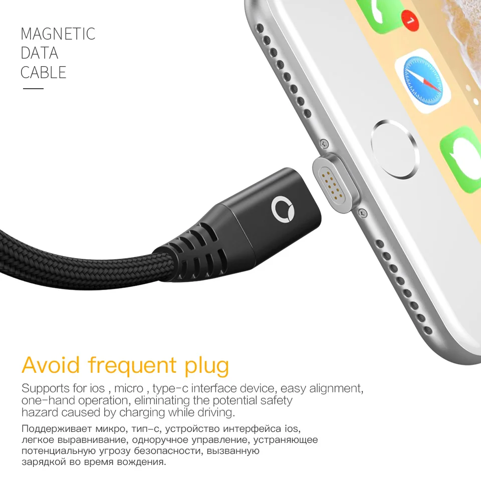 PZOZ Магнитный USB кабель Micro Usb c кабель для быстрой зарядки кабель Microusb type c магнитное зарядное устройство для iphone 8 samsung S9 S10 xiaomi