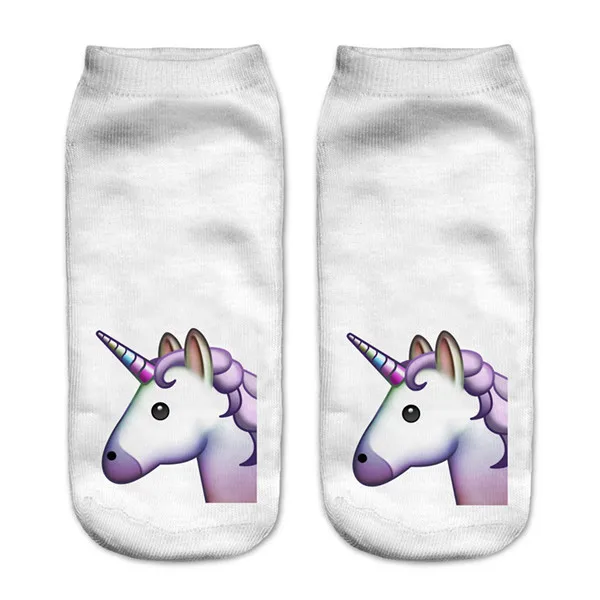2016 модные хлопковые носки омбре с 3D принтом в стиле Харадзюку|unicorn socks|socks for womenfashion