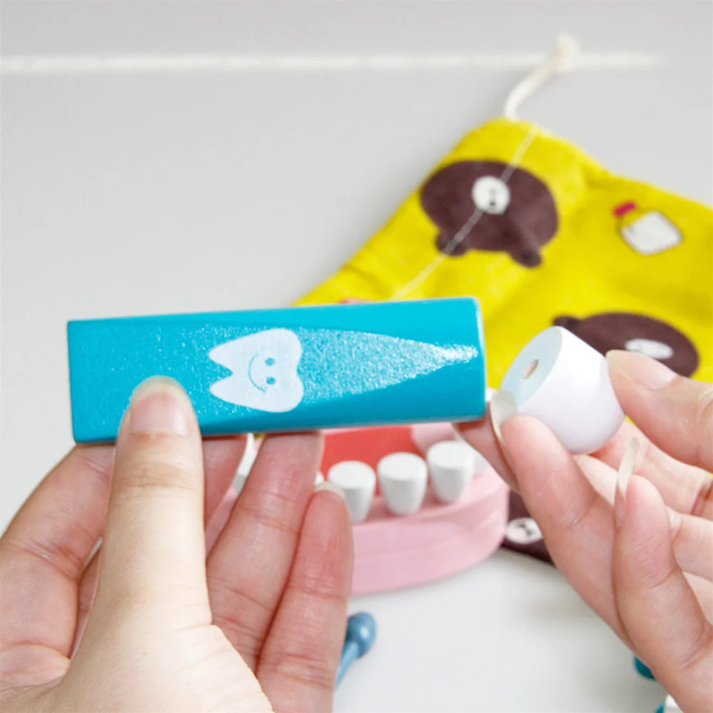 Деревянные ролевые игры игрушки для доктора 6 шт./компл. коробка стоматолога